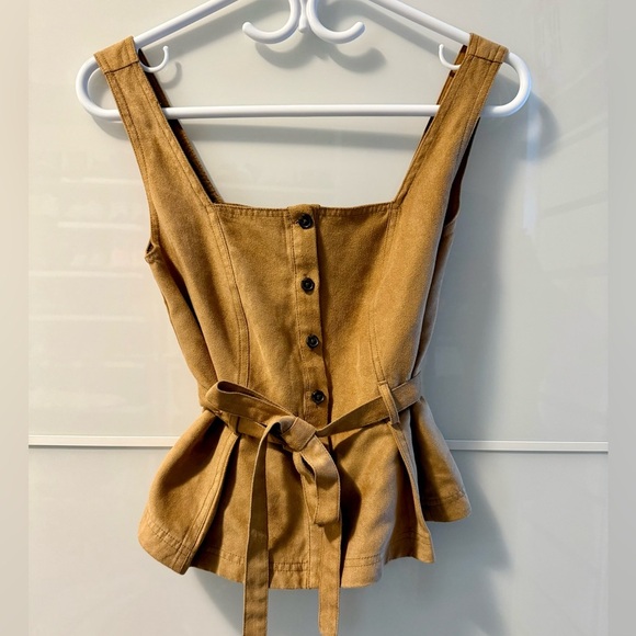 BANANA REPUBLIC Tan Button-Up Top - Picture 2 of 5